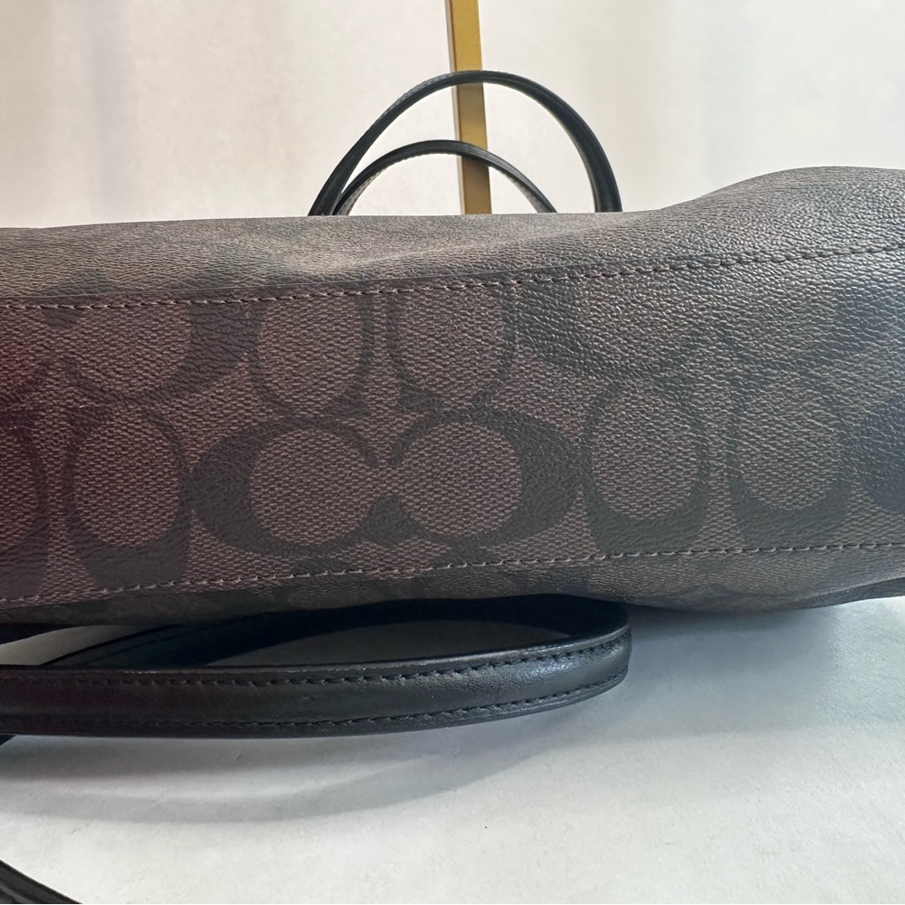 Coach Signature Prairie Satchel in Brown and Black with Crossbody Strap - Picture 6 of 11